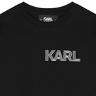 Boys Black Logo Long Sleeve Top, 2, hi-res