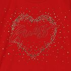 Girls Red Embellished Logo T-Shirt, 1, hi-res