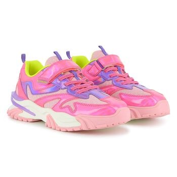 Girls Iridescent Pink Trainers