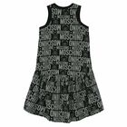 Girls Black Logo Dress, 2, hi-res