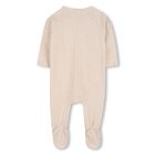 Baby Girls Beige & Pink Boke Flower Babygrows ( 2 Pack ) , 1, hi-res