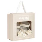 Baby Girls Ivory Flower Pre Walker Shoes, 2, hi-res
