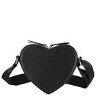 Girls Black Heart Logo Leather Bag, 1, hi-res