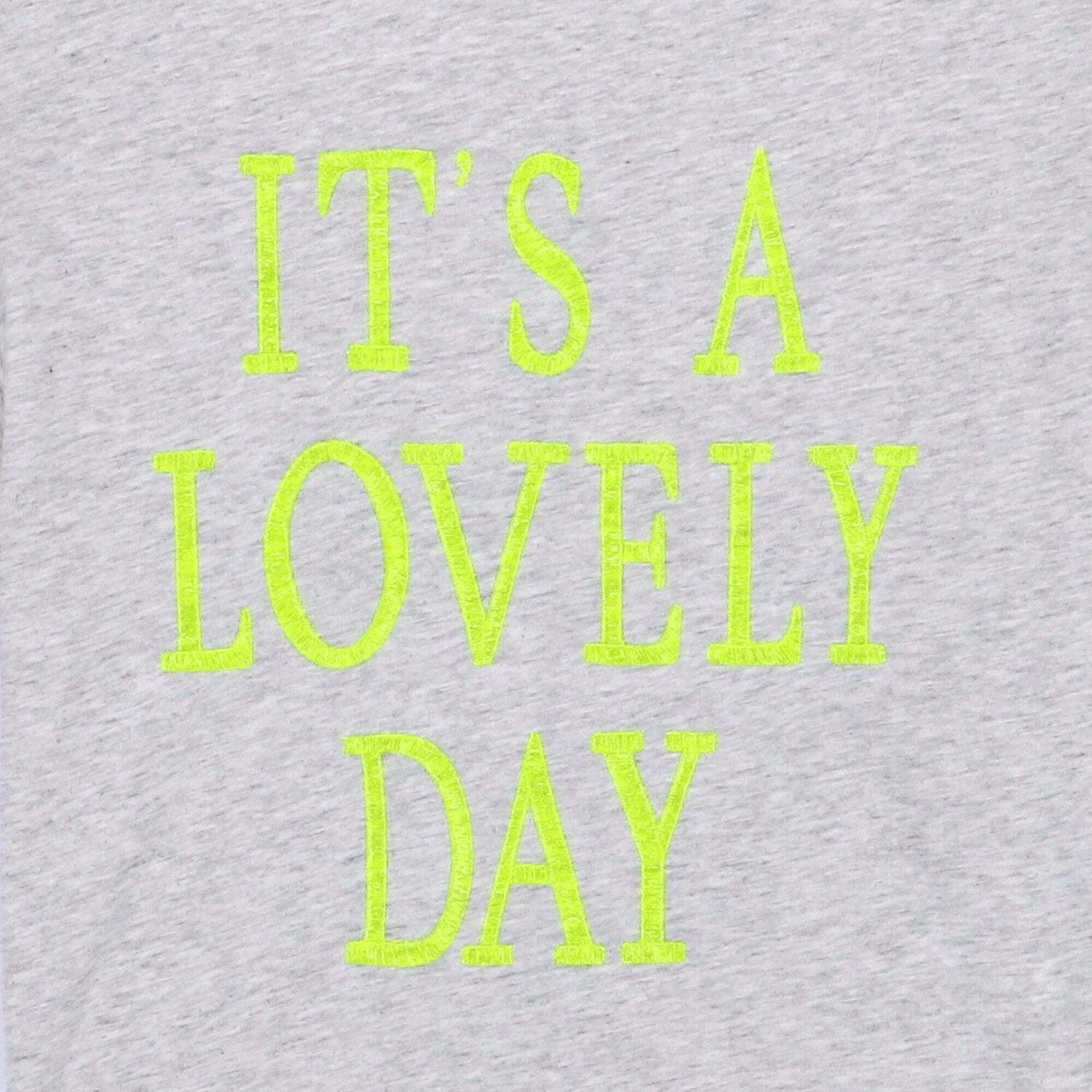 Girls Grey Embroidered Text T-Shirt, 1, hi-res