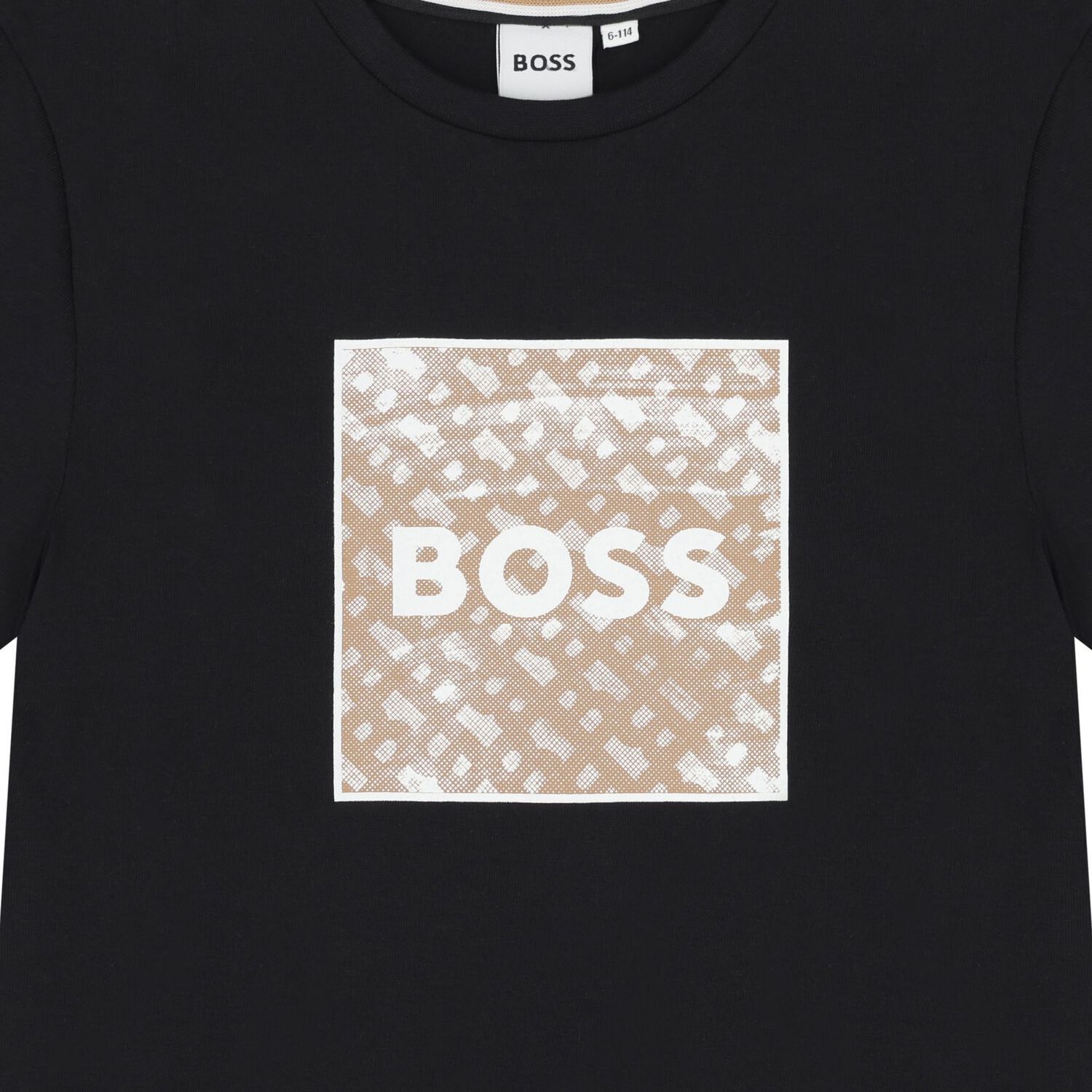 Boys Black Logo T-Shirt, 2, hi-res