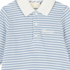 Baby Boys Ivory & Blue Striped Romper, 1, hi-res