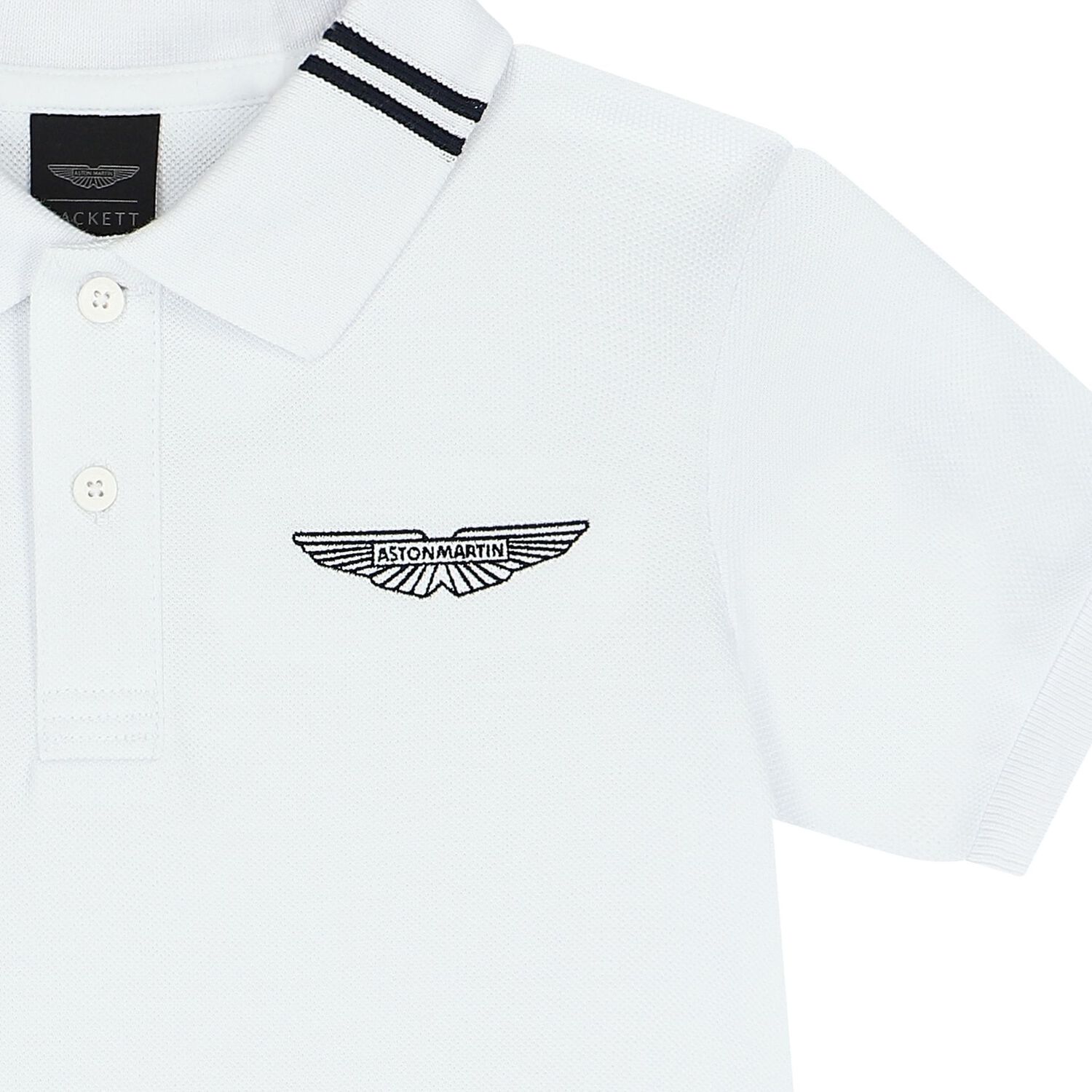 Boys White Logo Polo Shirts, 1, hi-res