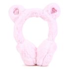 Girls Pink Faux Fur Earmuffs, 1, hi-res