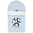 Baby Boys Navy Blue & White Logo Nest, 1, hi-res