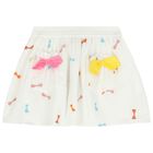 Girls Ivory Embroidered Bow Skirt, 1, hi-res