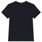 Boys Navy Blue Logo T-Shirt, 1, hi-res