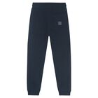 Boys Navy Blue Joggers, 1, hi-res