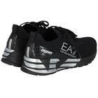 Black Logo Trainers, 1, hi-res