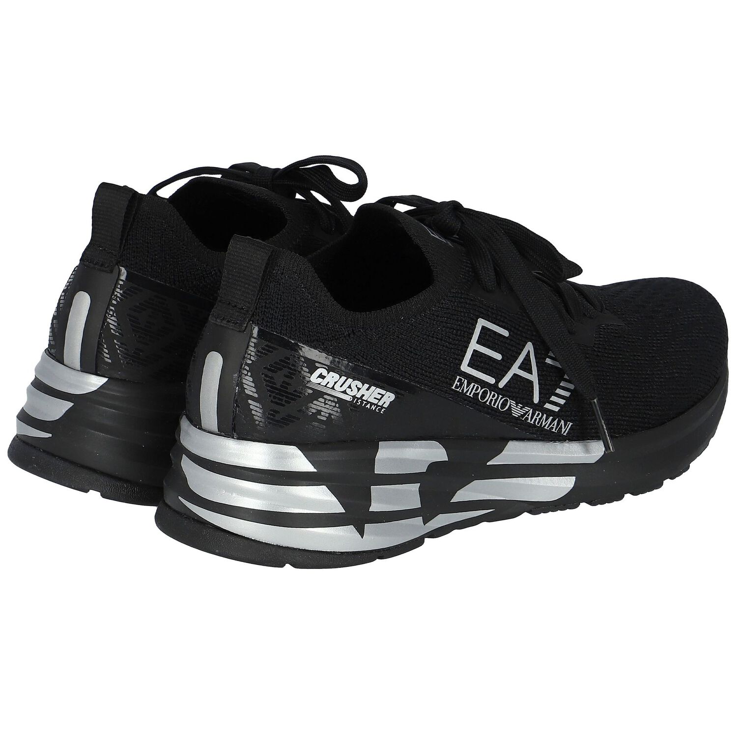 Black Logo Trainers, 1, hi-res