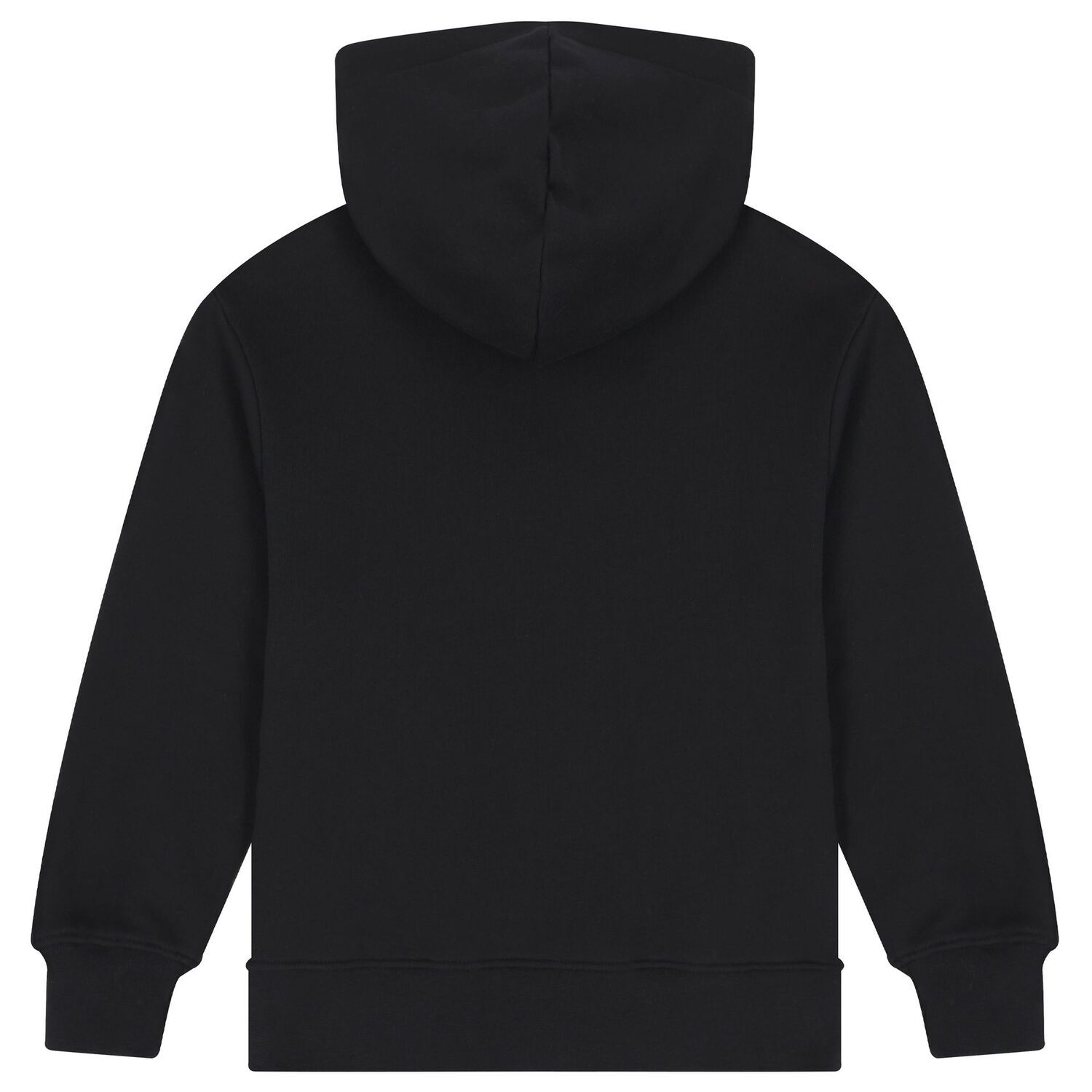 Boys Black Logo Hooded Top, 1, hi-res