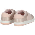 Girls Rose Gold & Pink Logo Trainers, 1, hi-res