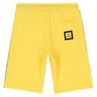 Boys Yellow Logo Shorts, 1, hi-res