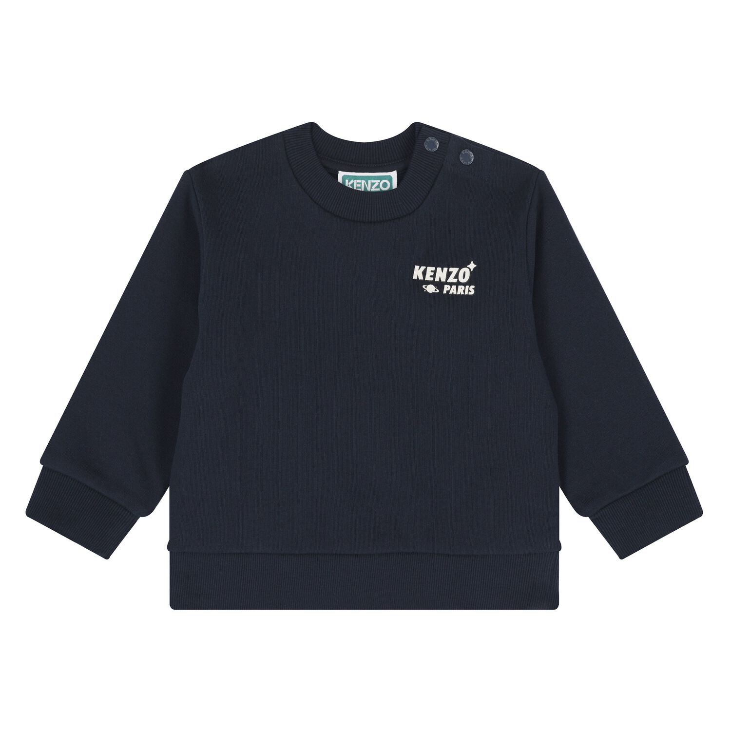 Younger Boys Navy Blue Tiger Logo Sweatshirt, 1, hi-res