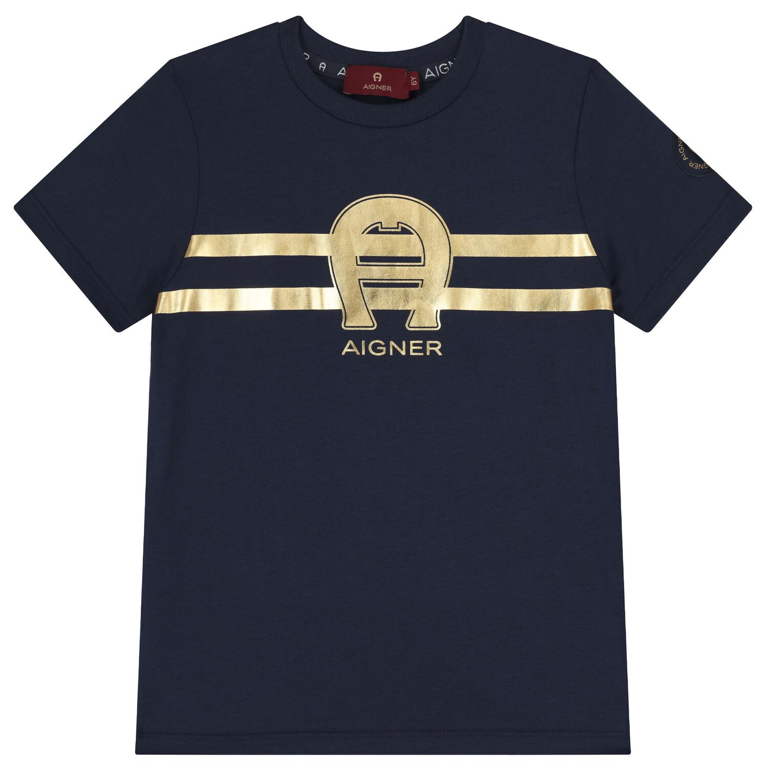 Boys Navy Blue Logo T-Shirt, 2, hi-res image number null