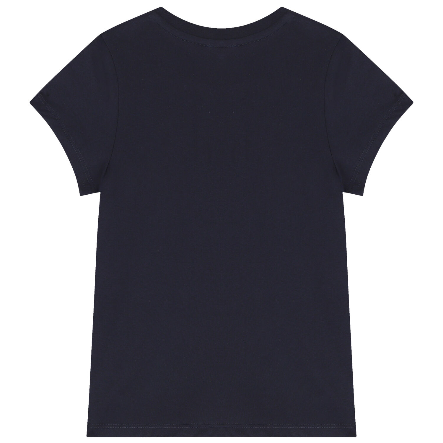 Girls Navy Blue Logo T-Shirt, 2, hi-res image number null