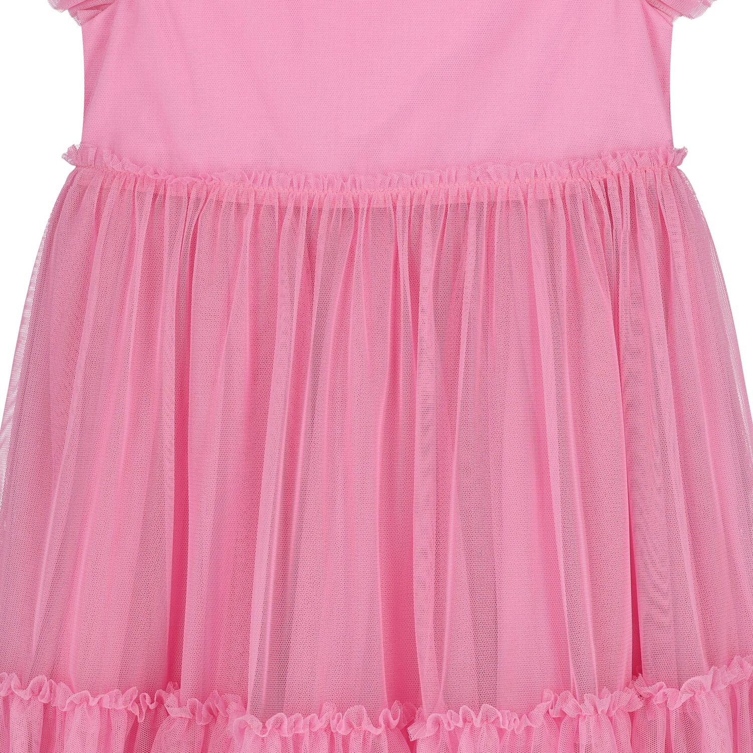 Girls Pink Ruffled Tulle Dress, 1, hi-res