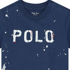 Baby Boys Navy Logo T-Shirt, 1, hi-res