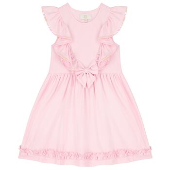 Girls Pink Ruffle Dress