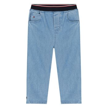 Younger Boys Blue Logo Denim Jeans