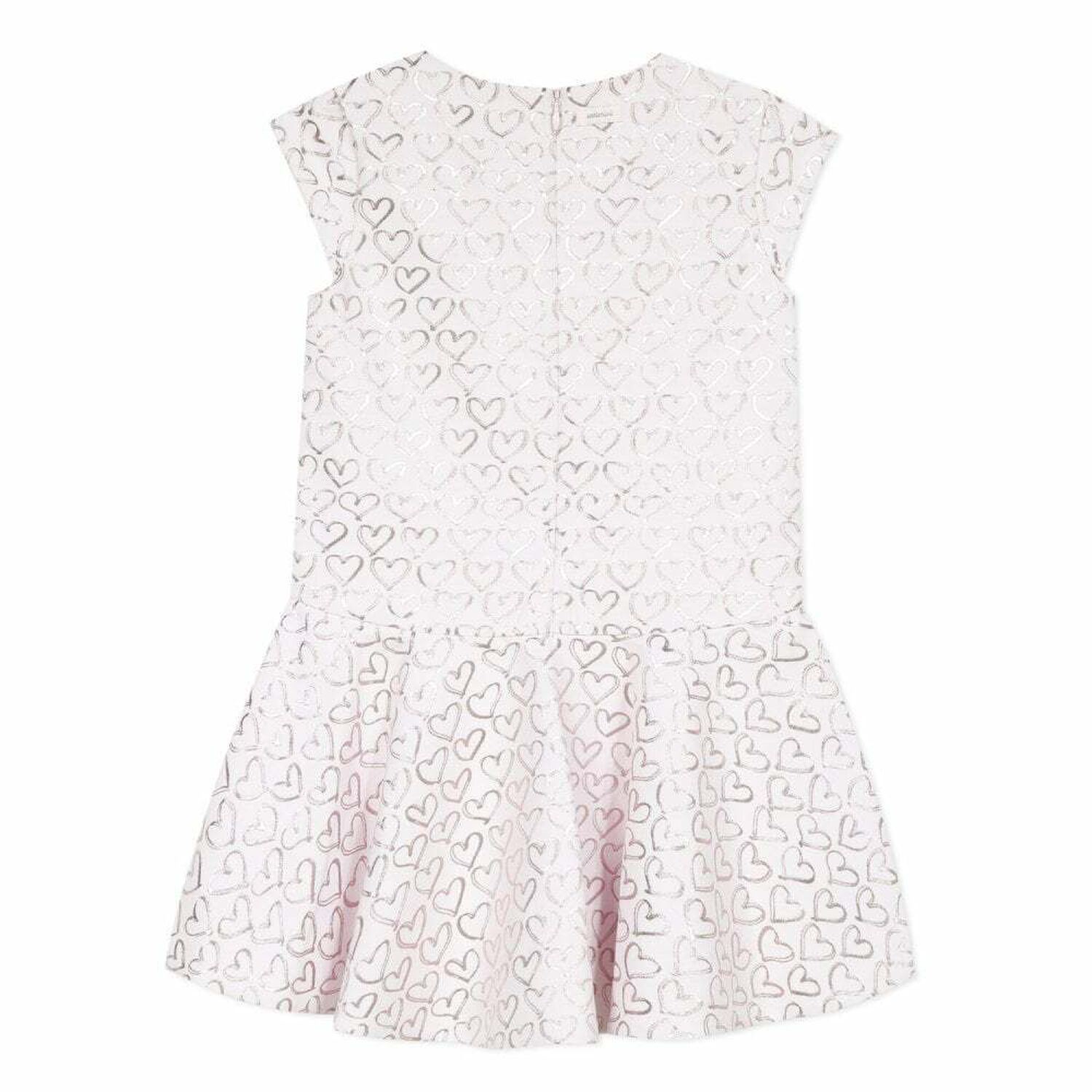 Girls Heart Print Dress, 1, hi-res