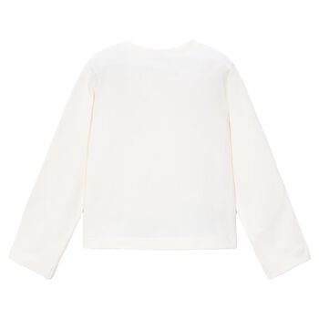 Girls Ivory Long Sleeve Top