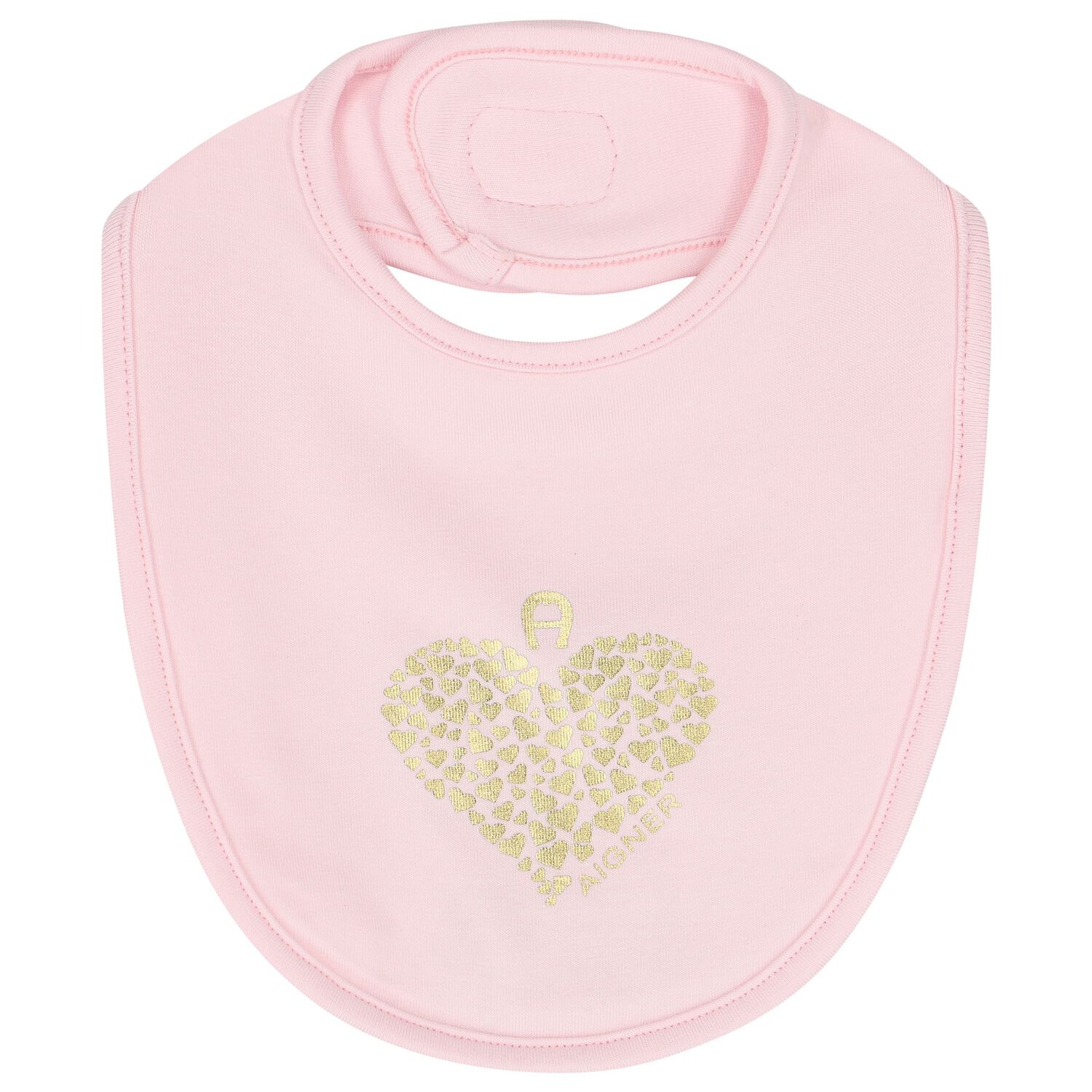 Baby Girls Pink Heart Logo Bib, 2, hi-res image number null