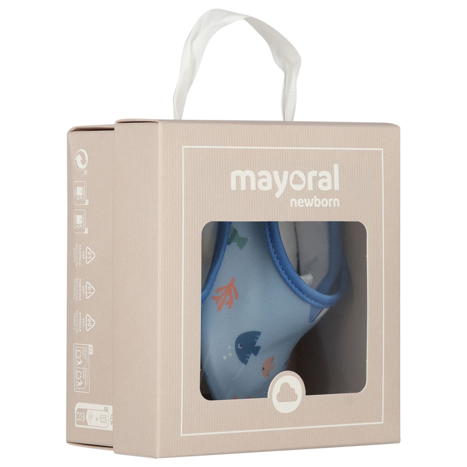 Baby Boys Blue Booties, 1, hi-res