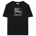 Boys Black EKD Logo T-Shirt, 1, hi-res