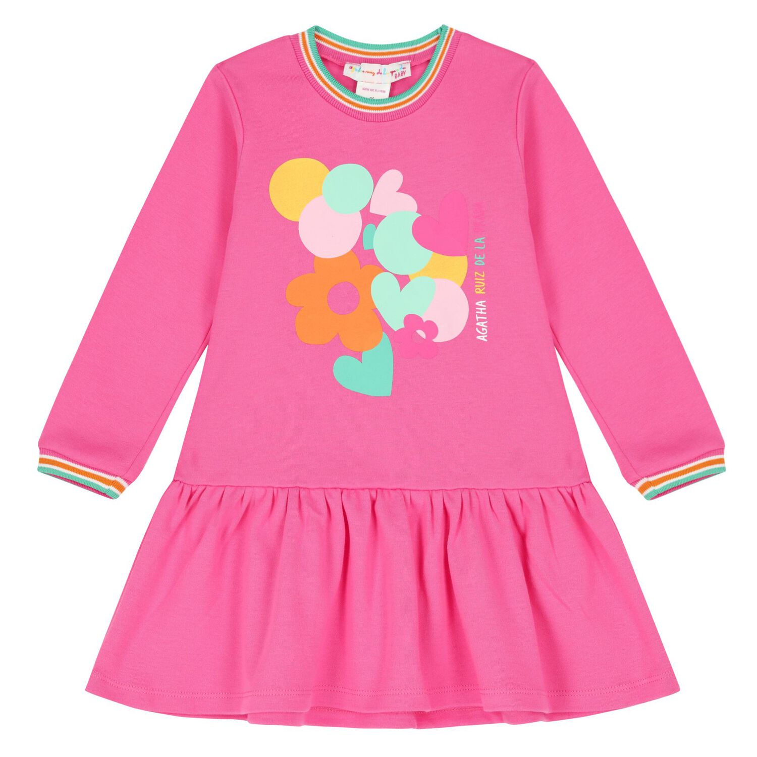Girls Pink Logo Dress Set, 1, hi-res image number null