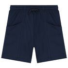 Boys White & Blue Shorts Set, 2, hi-res
