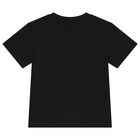 Boys Black Logo T-Shirt, 1, hi-res