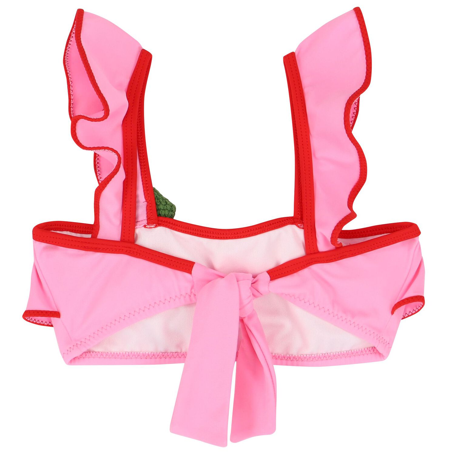 Girls Pink Ruffled Bikini, 1, hi-res