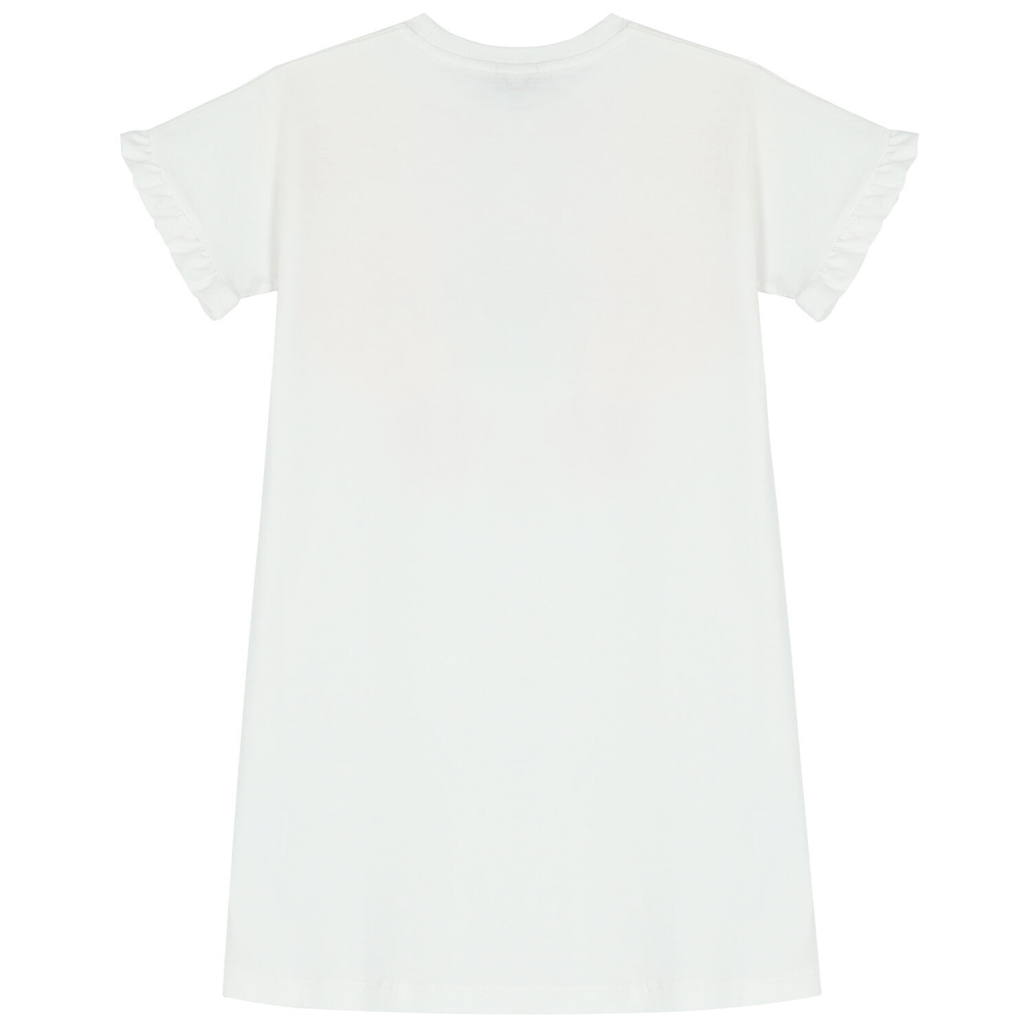 Girls White Logo Dress, 2, hi-res