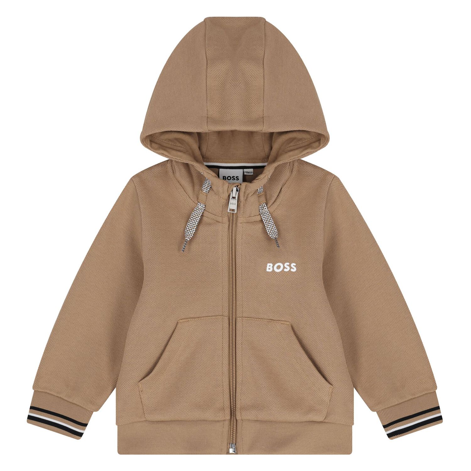 Younger Boys Beige Logo Tracksuit, 1, hi-res image number null