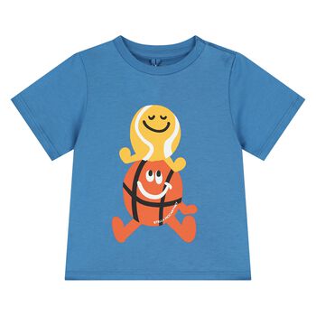 Younger Boys Blue Logo T-Shirt