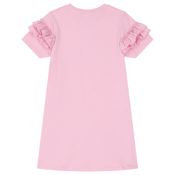 Girls Pink Logo Dress