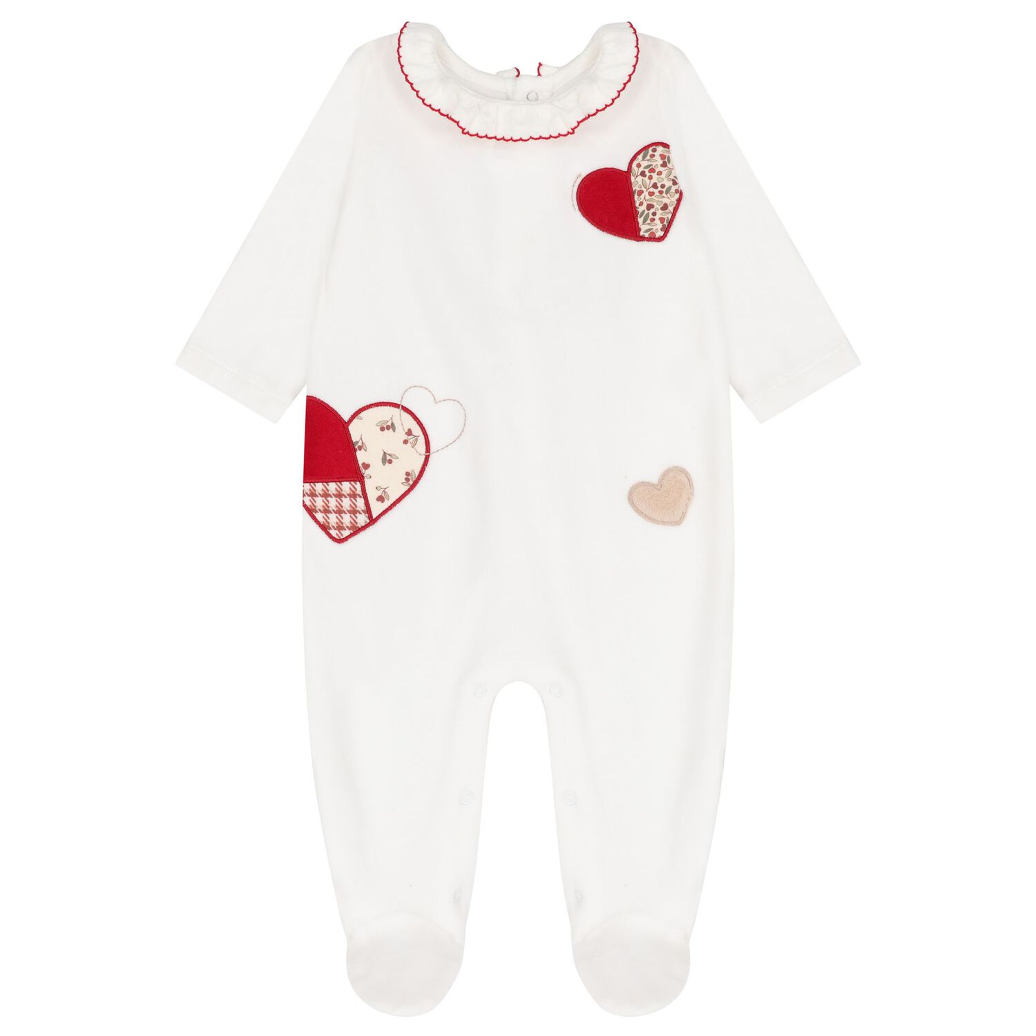 Baby Girls White & Red Babygrows ( 2-Pack ), 2, hi-res