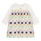 Younger Girls Ivory Logo Floral Dress, 1, hi-res