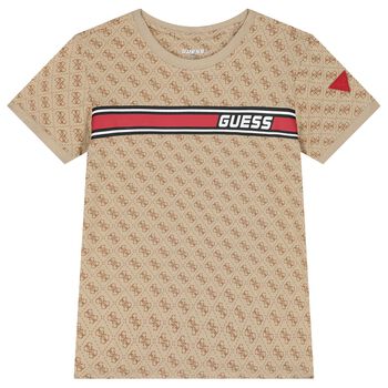 Boys Beige Logo T-Shirt