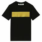 Boys White & Gold Cotton Top, 1, hi-res