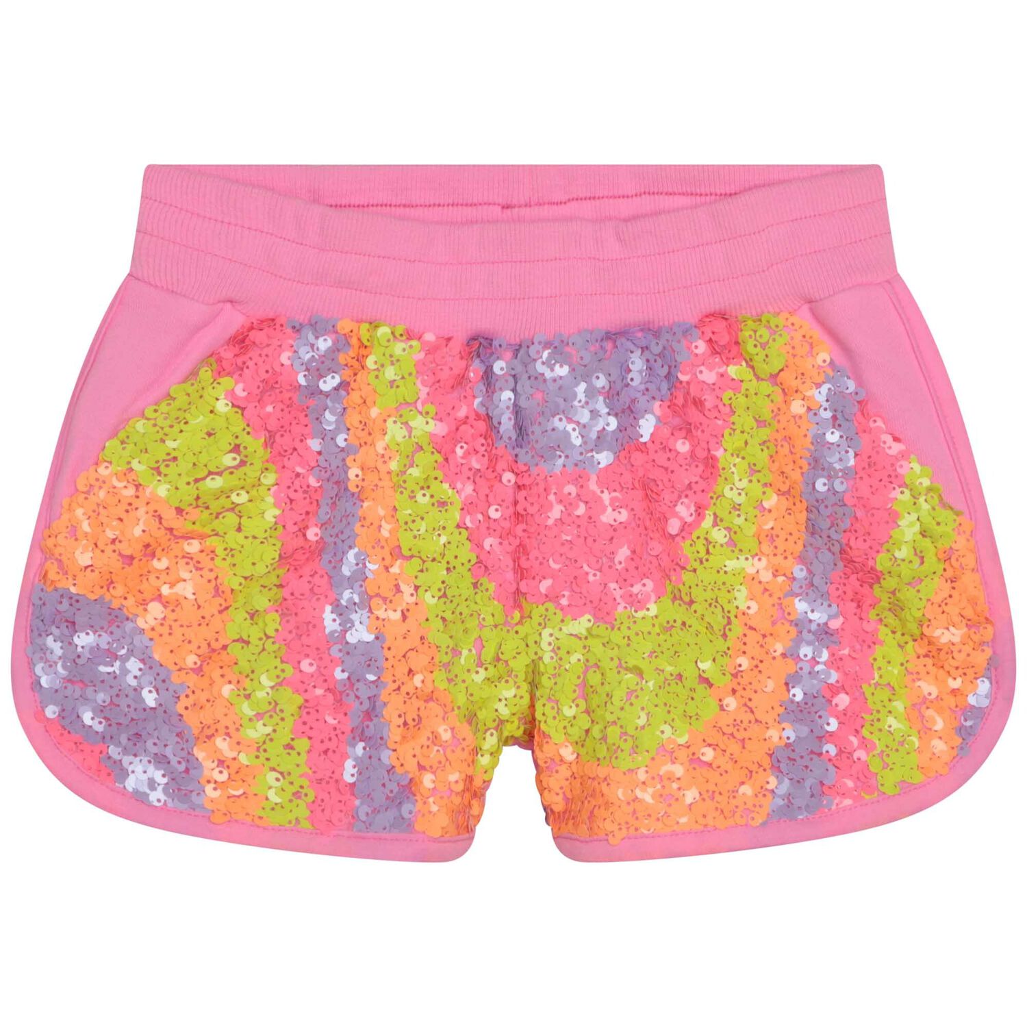Girls Pink Sequin Shorts, 1, hi-res