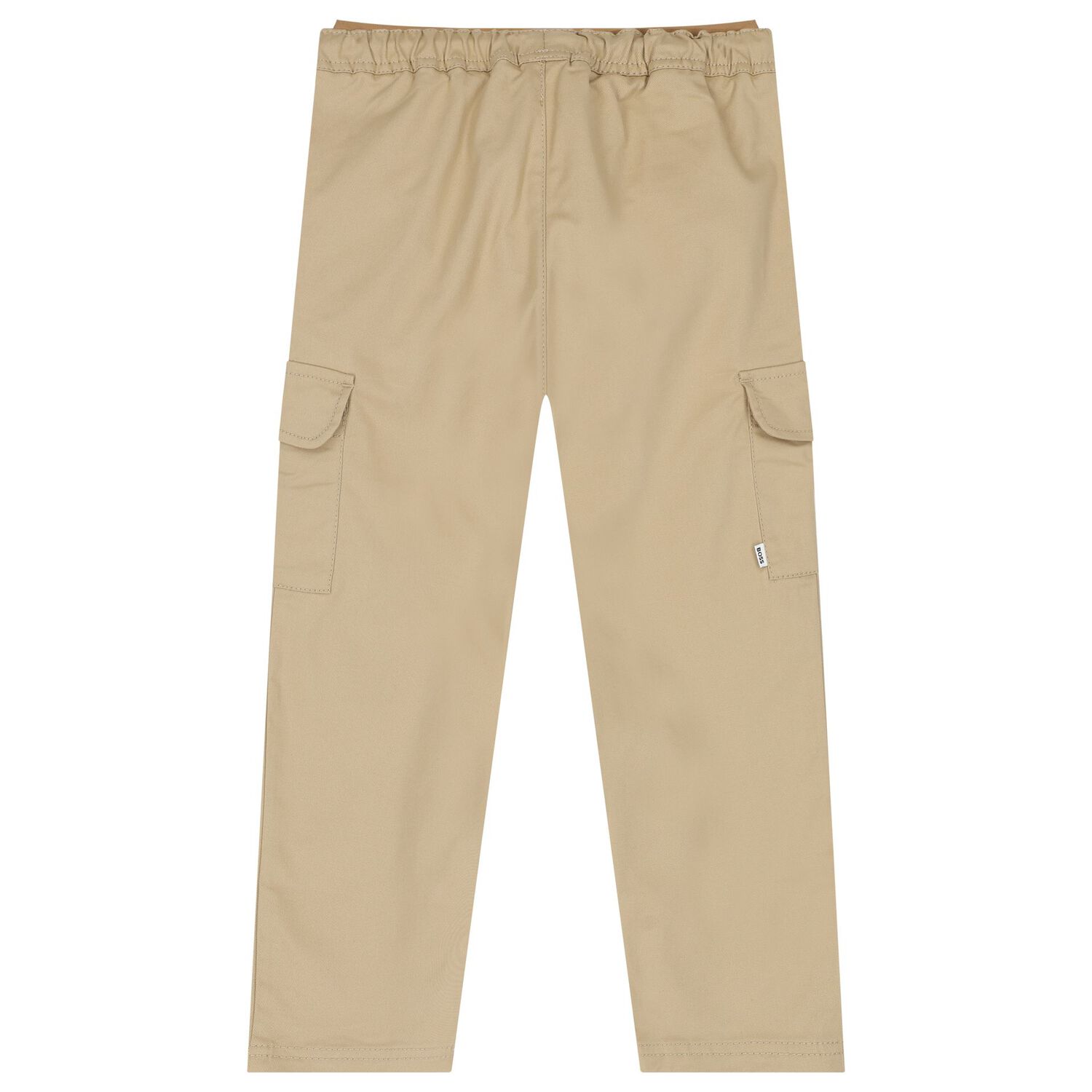 Boys Beige Logo Trousers, 1, hi-res image number null