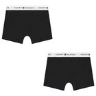 Boys Black Boxer Shorts (2-Pack), 1, hi-res