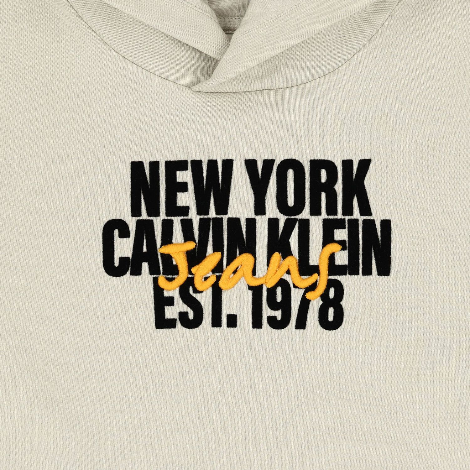 Boys Beige Logo Hooded Top, 1, hi-res