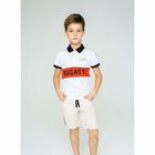 Boys White Logo Polo Shirt, 1, hi-res